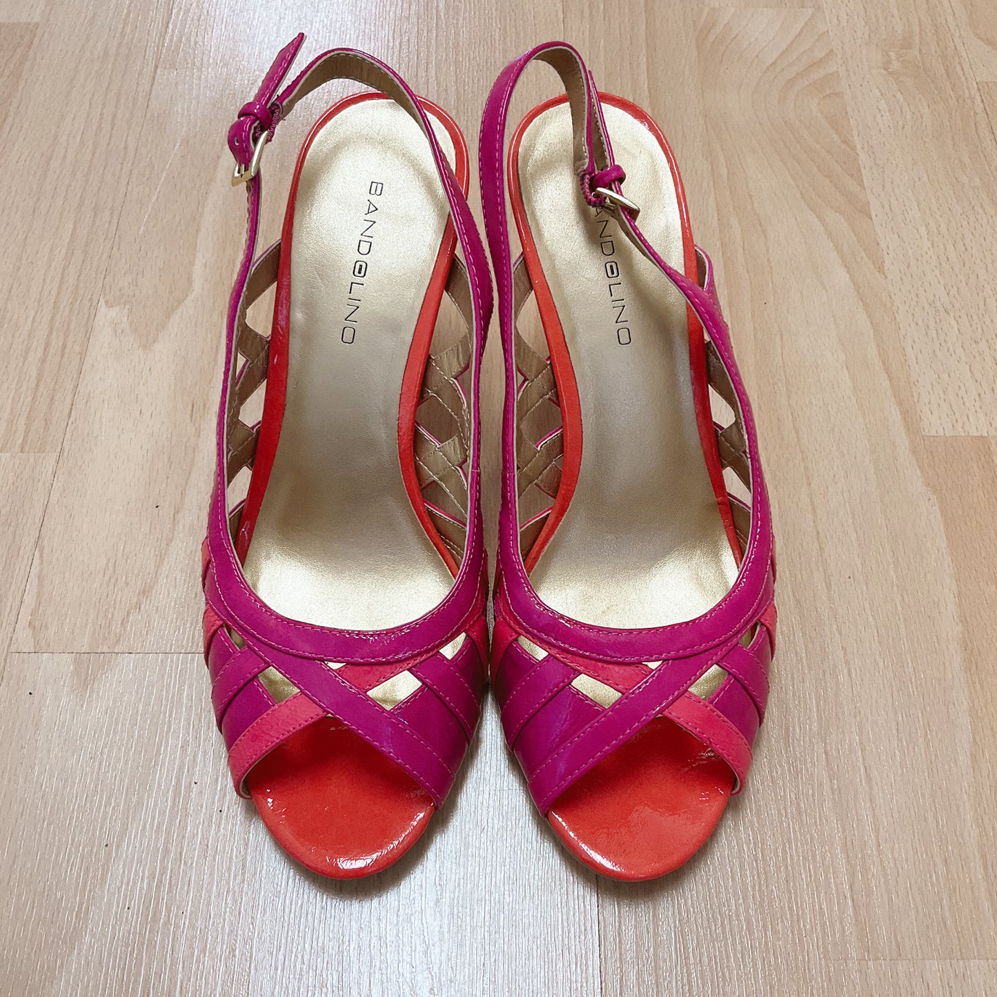 Bandolino Pink/coral Solid Heel Size 9