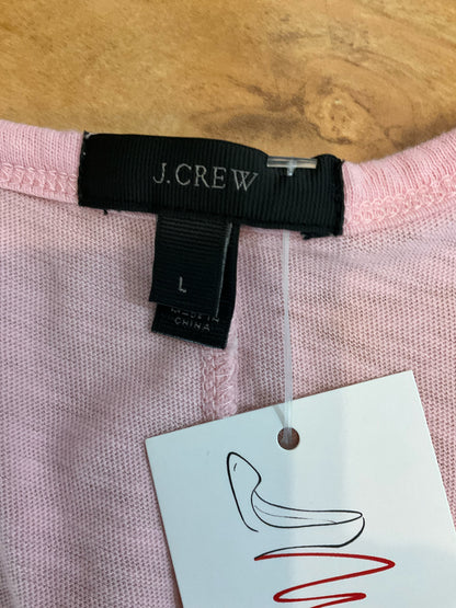 J. Crew Pink Slub Cotton Racerback Tank Midi Dress Size Large