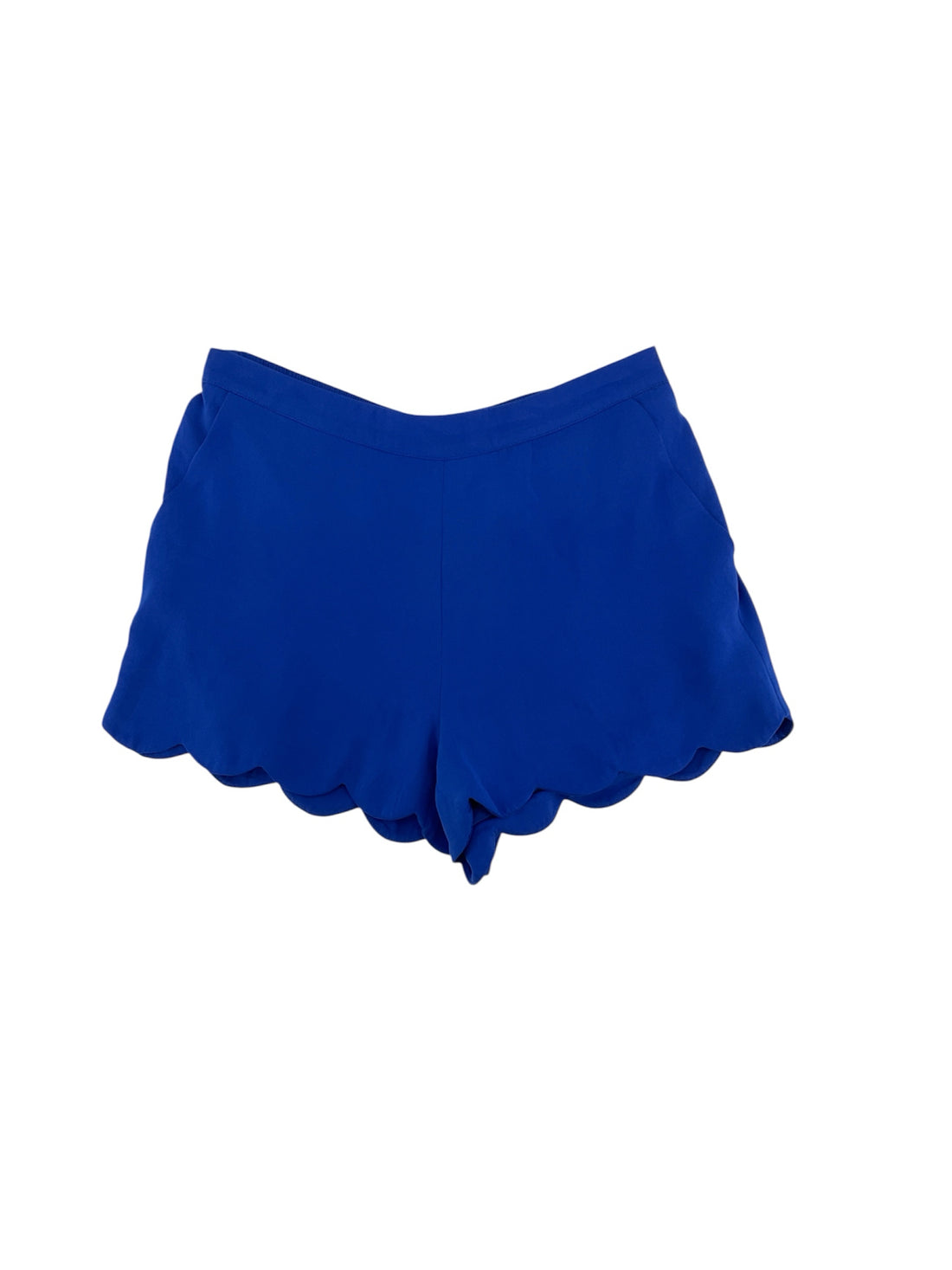 Naked Zebra Royal Blue Shorts Royal Blue Scalloped Hem Pull-On Shorts Size Small NWT - Size S
