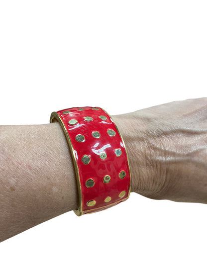 No Brand Pink/Gold Polka Dot Bracelet