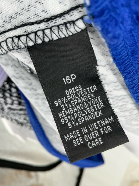 Alyx White/Black Print Pre-Owned Ladies Dress - Size 16 Petite