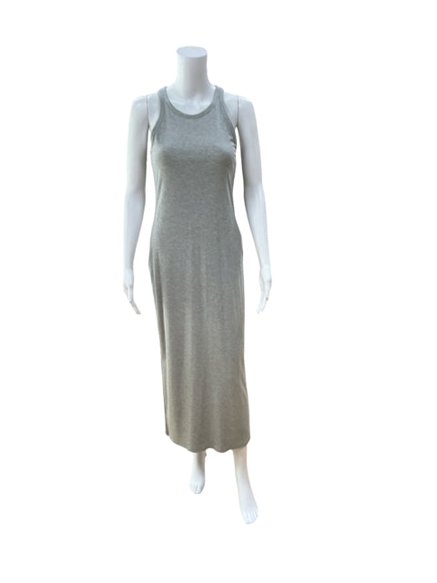 Athleta Gray Ribbed Sleeveless Tank Midi Dress Size Small - ONLINE ONLY