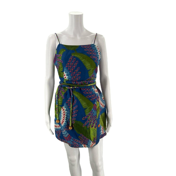 Farm Blue/Green Tropical Pre-Owned Ladies Dress - Size Small - Margaret’s Fine Consignment