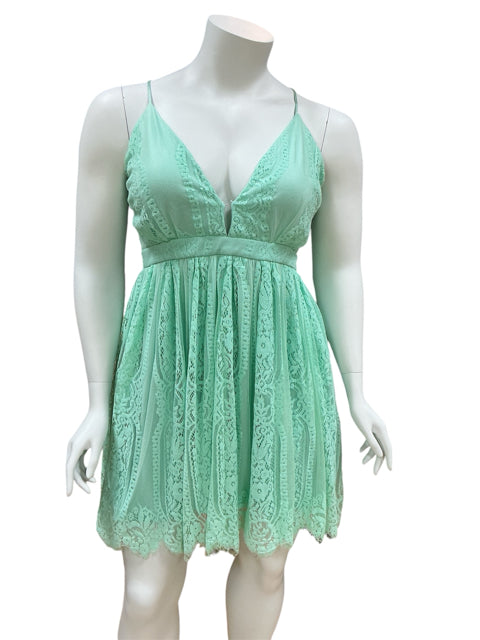 Southern Fried Chics Seafoam Green Lace Dress Size XXL