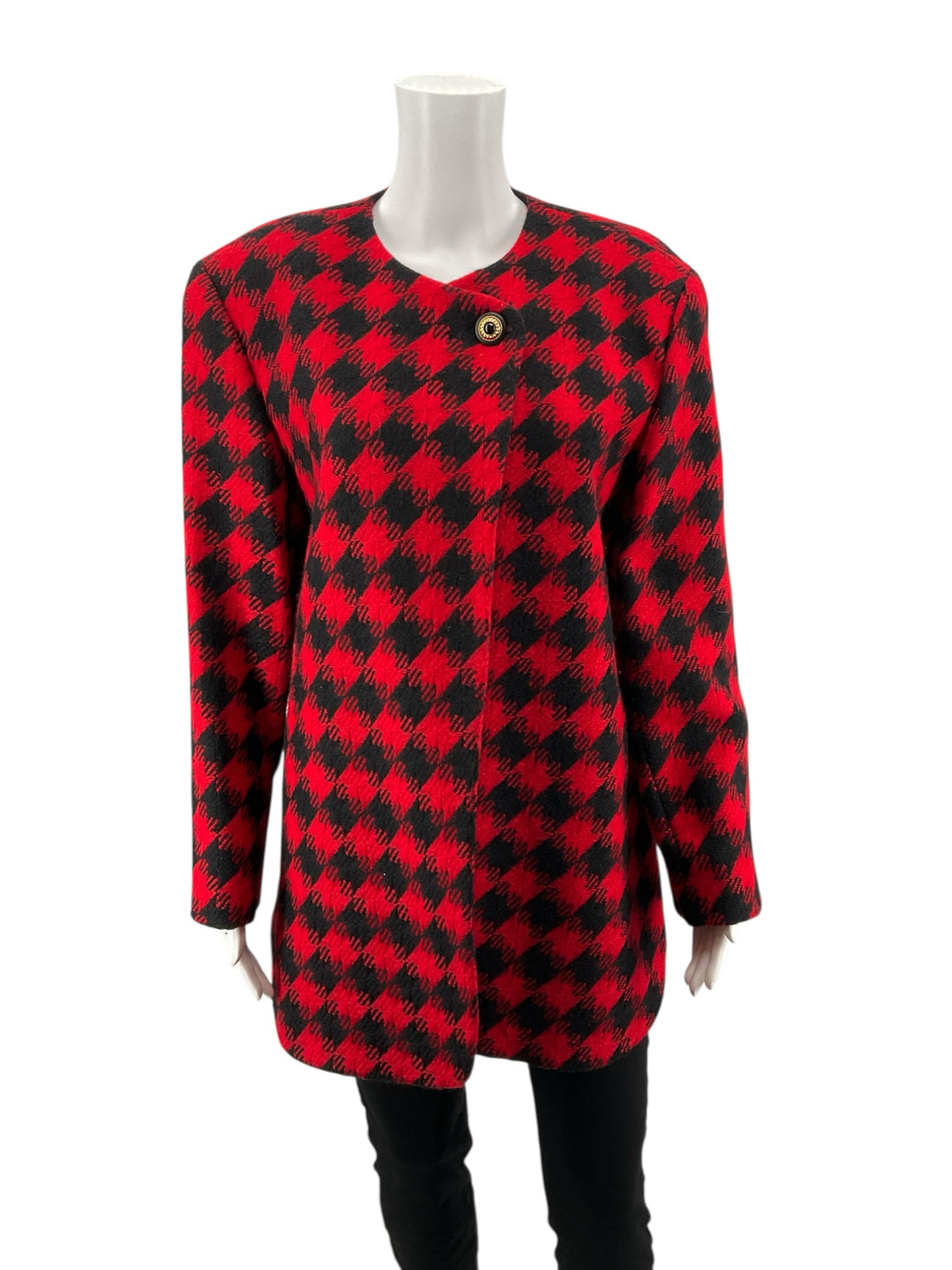 Mr.Jax Black/Red Print Pre-Owned Ladies Jacket - Size 10 - Margaret’s Fine Consignment