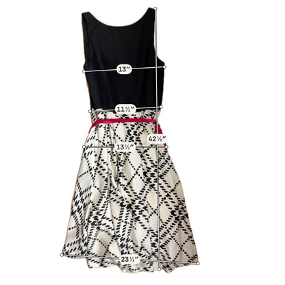 Lilly Pulitzer black/tan A-Line Trista Dress Silk Chain Link Print Size 10 - Size 10