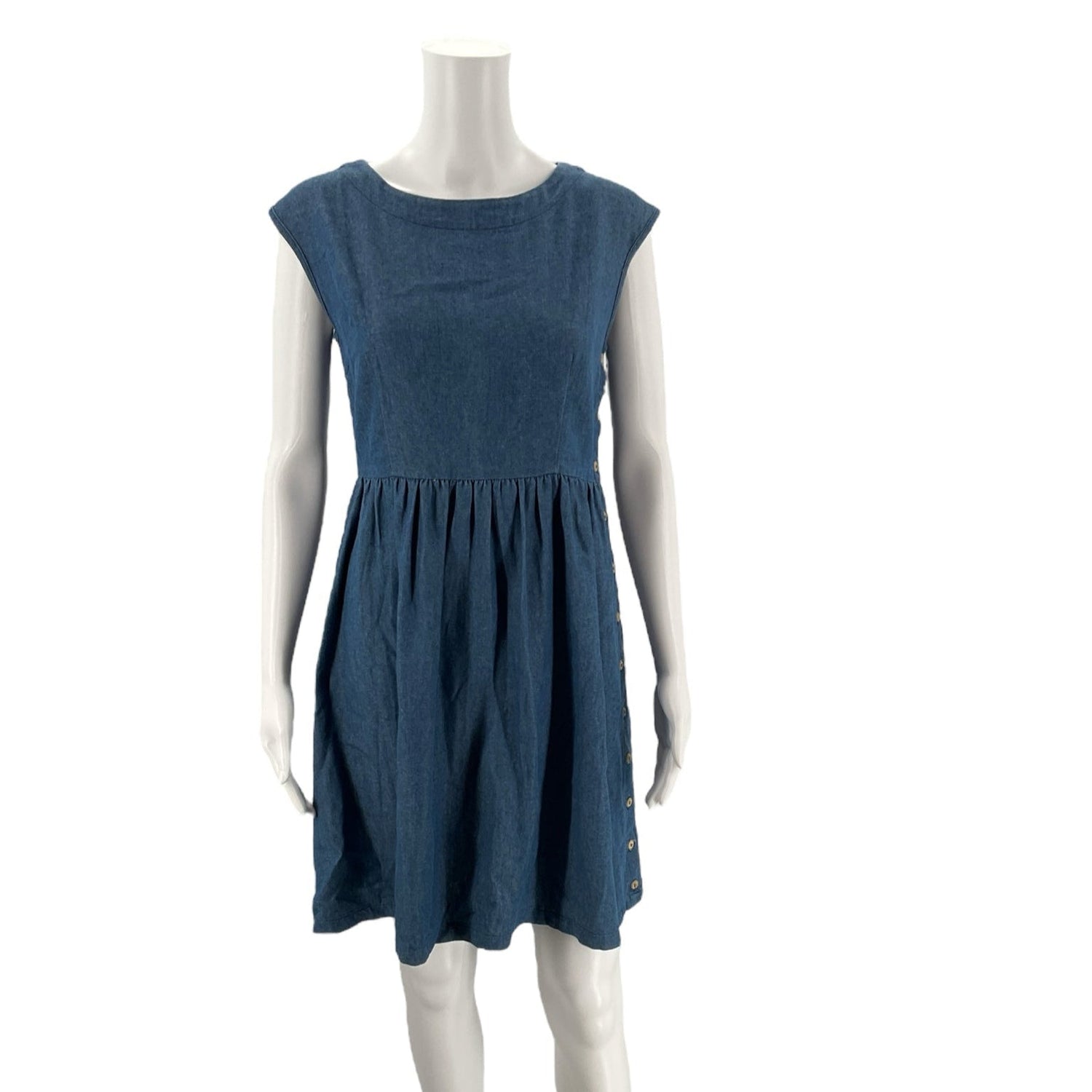 Mod Ref Denim Solid Pre-Owned Ladies Dress - Size Medium - Margaret’s Fine Consignment