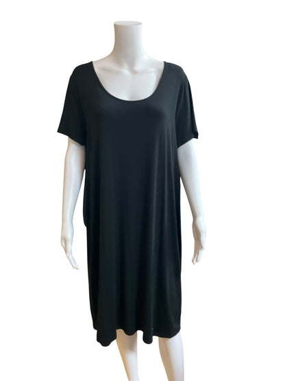 J Jill Size Large Black Solid Pre-Owned Ladies Dress - ONLINE ONLY
