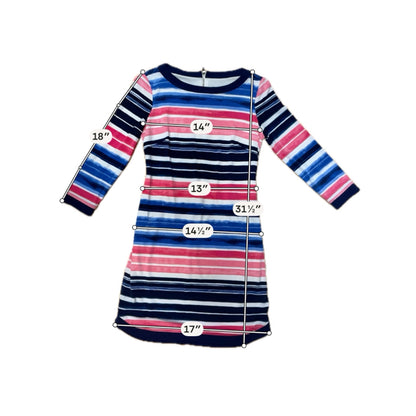 Vince Camuto Painterly Stripe Sheath Dress Blue Pink Size 4 - ONLINE ONLY