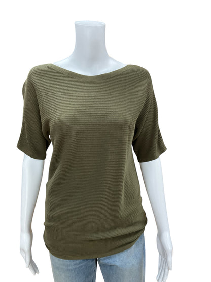 Talbots Army Green Casual Top Size Petite Small - Front view