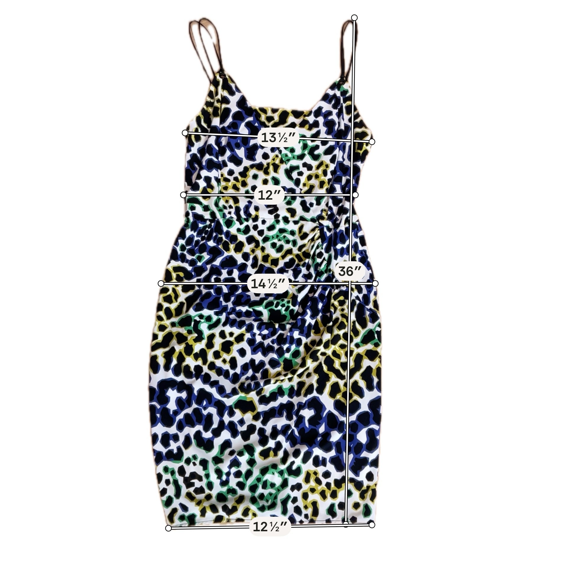 Milly Animal Print Cowl Neck Sheath Dress Size Small
