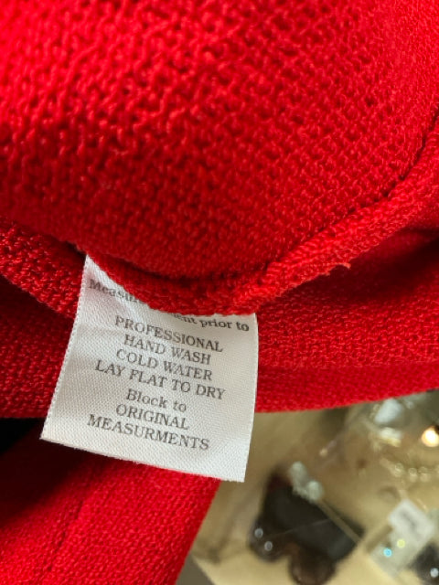 St. John Collection by Marie Gray red/navy Jacket Red Santana Knit Jacket Navy Trim Size 8 - Size 8