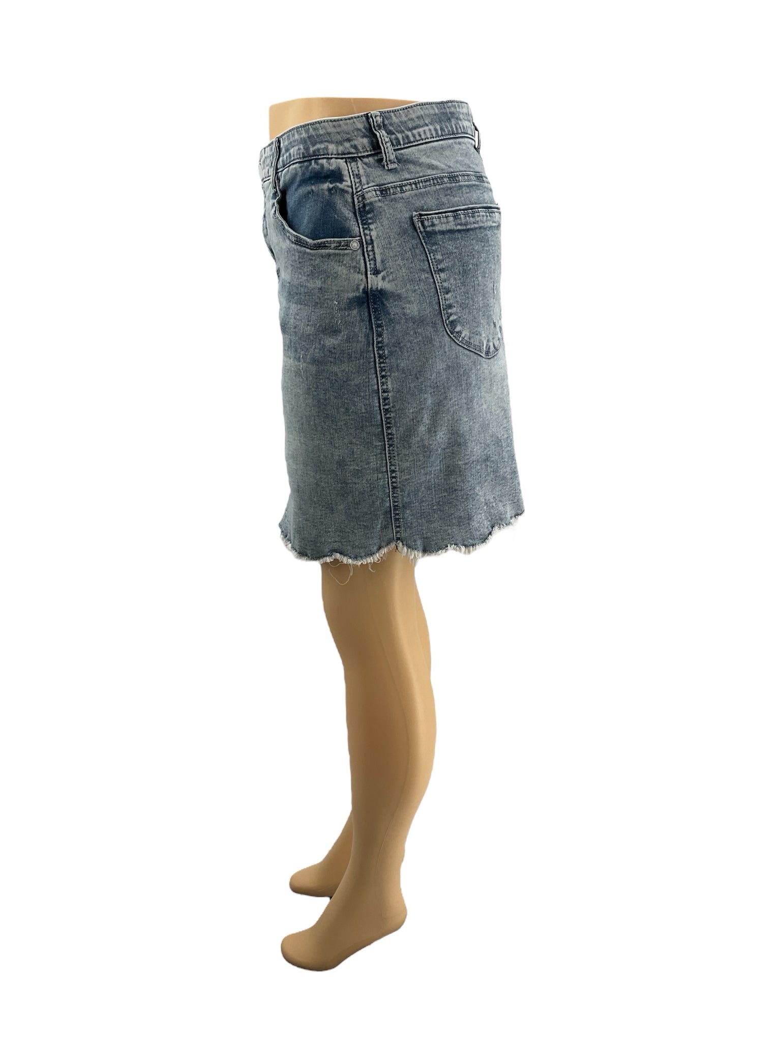 Democracy Blue Washed Pre-Owned Ladies Skirt - Size 8