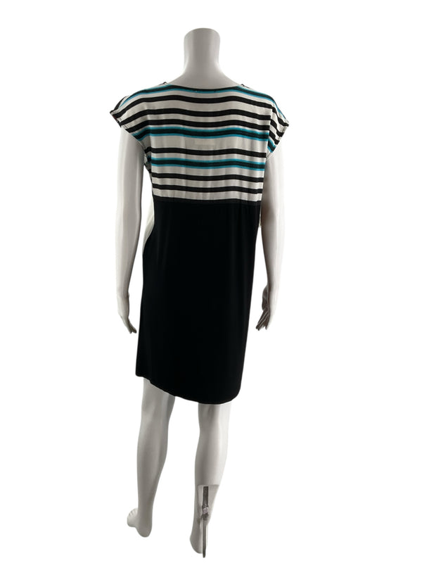 Melissa Paige White/Black/Multi Floral Pre-Owned Dress - Size Small