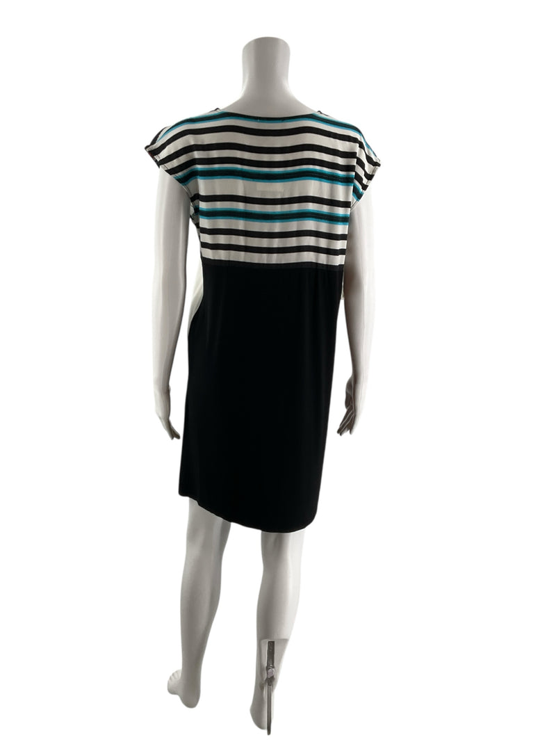 Melissa Paige White/Black/Multi Floral Pre-Owned Dress - Size Small