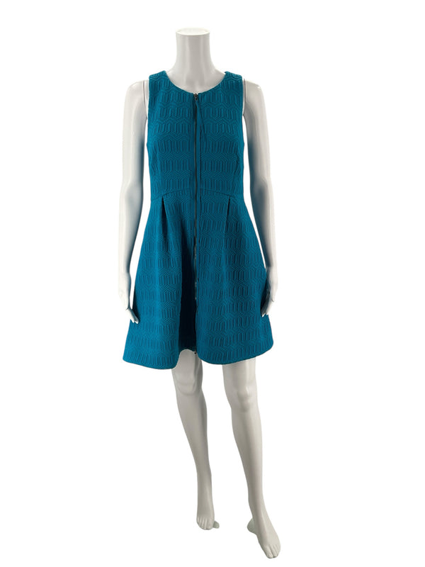 Leifsdottir Turquoise Textured Pre-Owned Ladies Dress - Size 8