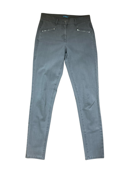J.McLaughlin Gray Stretch Cotton Skinny Pants Zipper Pockets Size 2