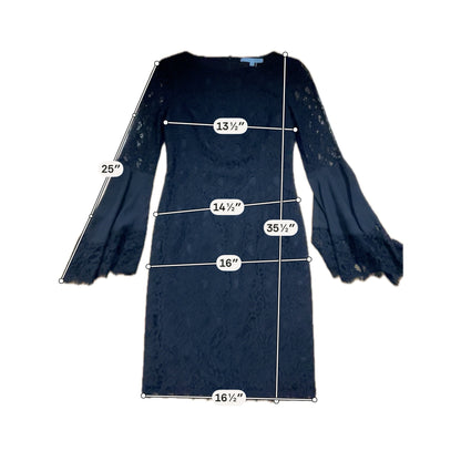 Antonio Melani Black Lace Bell Sleeve Dress - Size 0 - ONLINE ONLY
