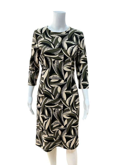 j mclaughlin Size S Tan/olive Leaves Pre-Owned Ladies Dress