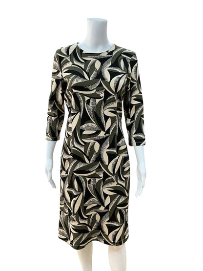 j mclaughlin Size S Tan/olive Leaves Pre-Owned Ladies Dress