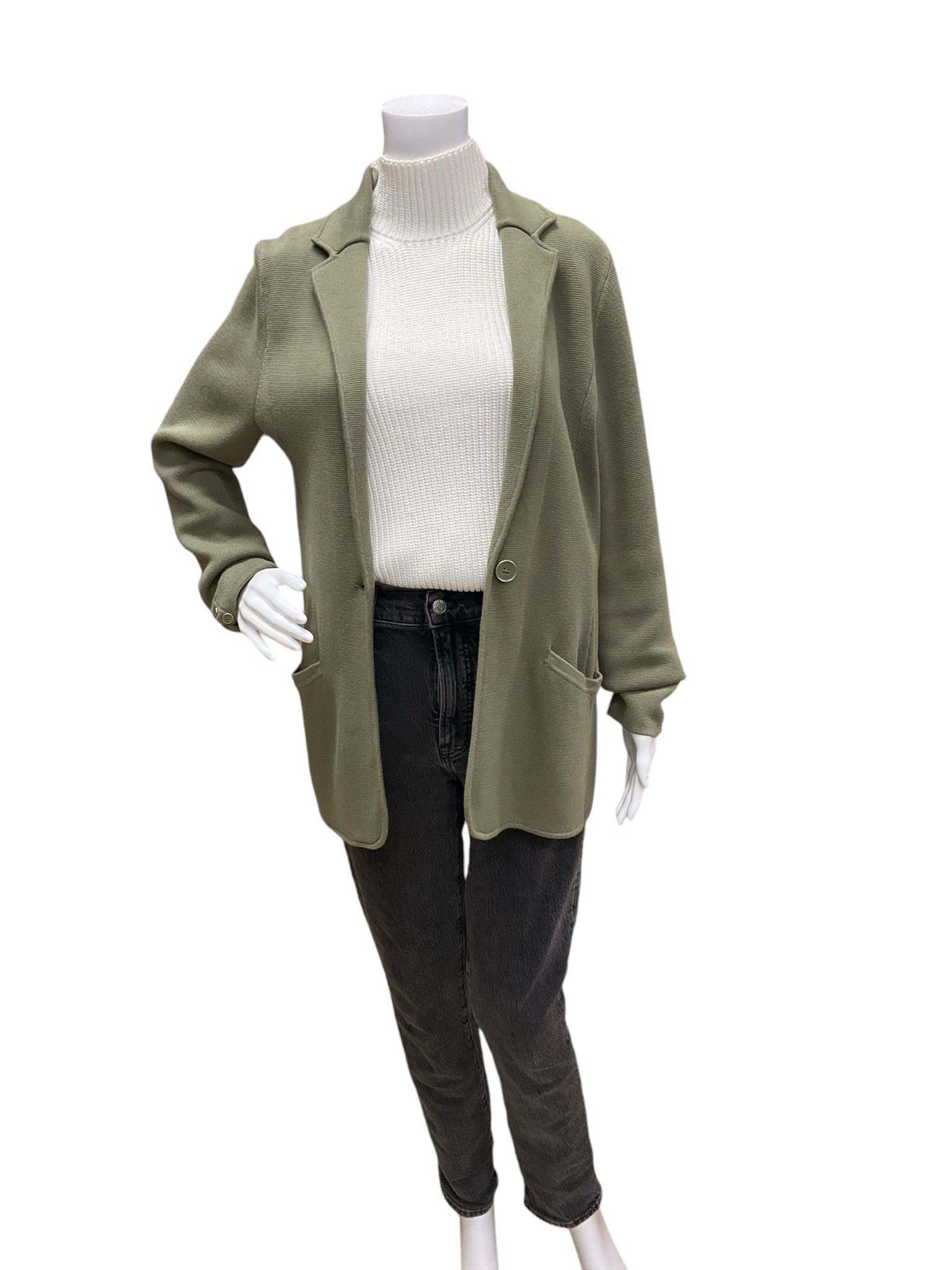 Talbots Size Medium Olive Textured Pre-Owned Ladies Jacket