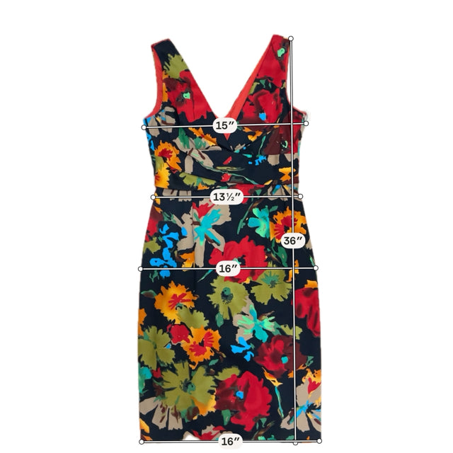 Donna Ricco Size 8 Multi Color Floral Pre-Owned Ladies Dress Margaret's Fine Consignment Donna Ricco Size 8 Multi Color Floral Pre-Owned Ladies Dress Margaret's Fine Consignment