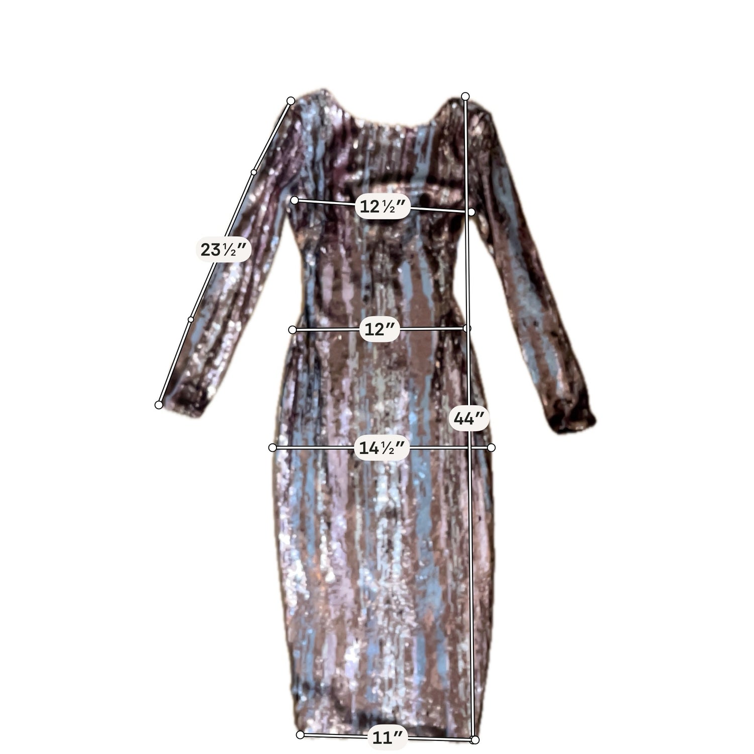Dress the Population Emery Sequin Midi Dress Size XS