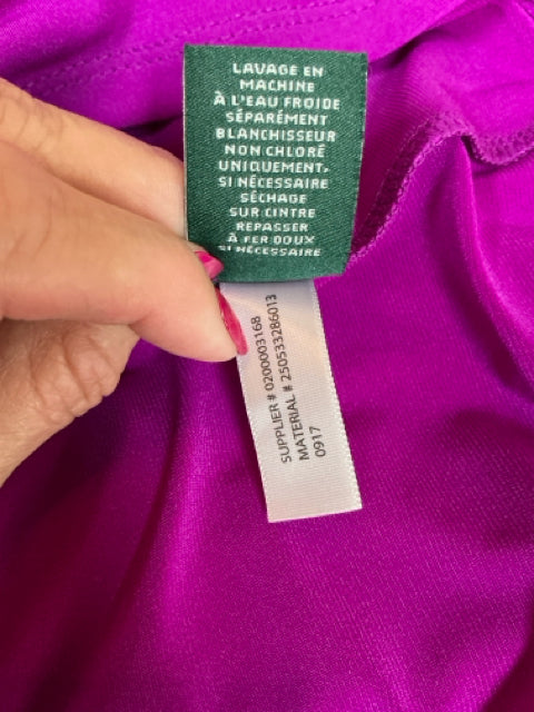 Lauren Ralph Lauren Fuchsia Cowl Neck Ruched Sheath Dress Size 16