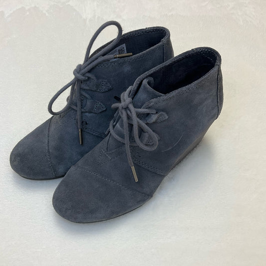 Toms Shoe Size 6.5 Gray suede booties