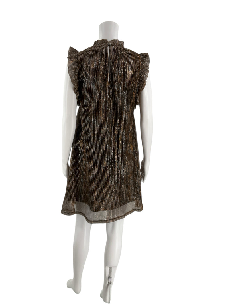 THML Gold/Silver/Black Shimmer Pre-Owned Ladies Dress - Size Small - Margaret’s Fine Consignment