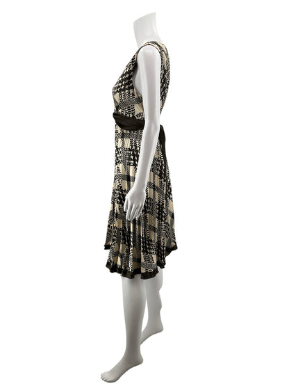 Rabbit Rabbit Rabbit Designs Abstract Print Pleated Sleeveless Dress Size 12