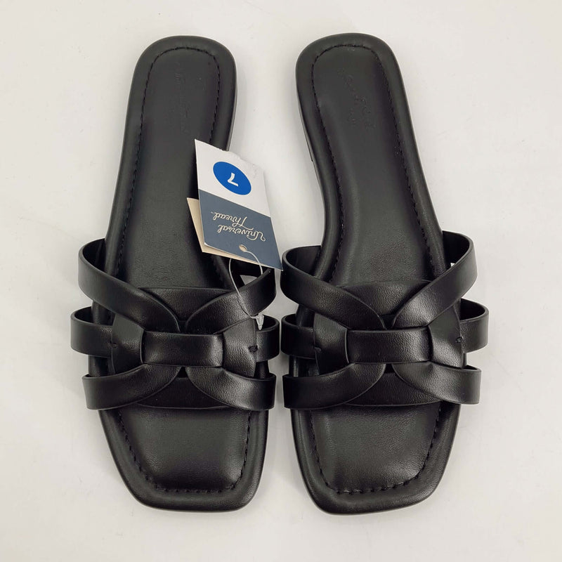 Universal Thread Black Solid Sandals – Size 7, New With Tags - Margaret’s Fine Consignment