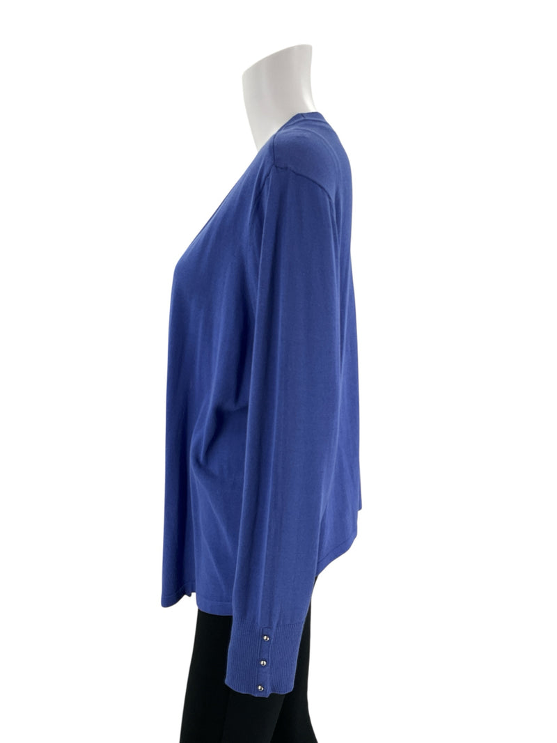 Chico’s Blue Cotton-Nylon Shrug – Size XL, Very Good Condition - Margaret’s Fine Consignment