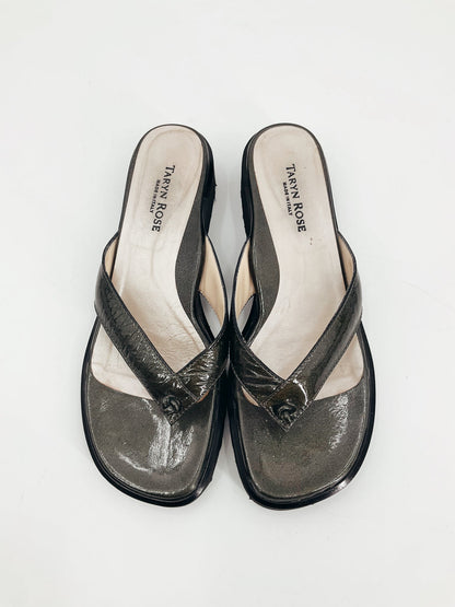 Taryn Rose Olive Shimmer Pre-Owned Ladies Sandals - Size 8.5 - Margaret’s Fine Consignment