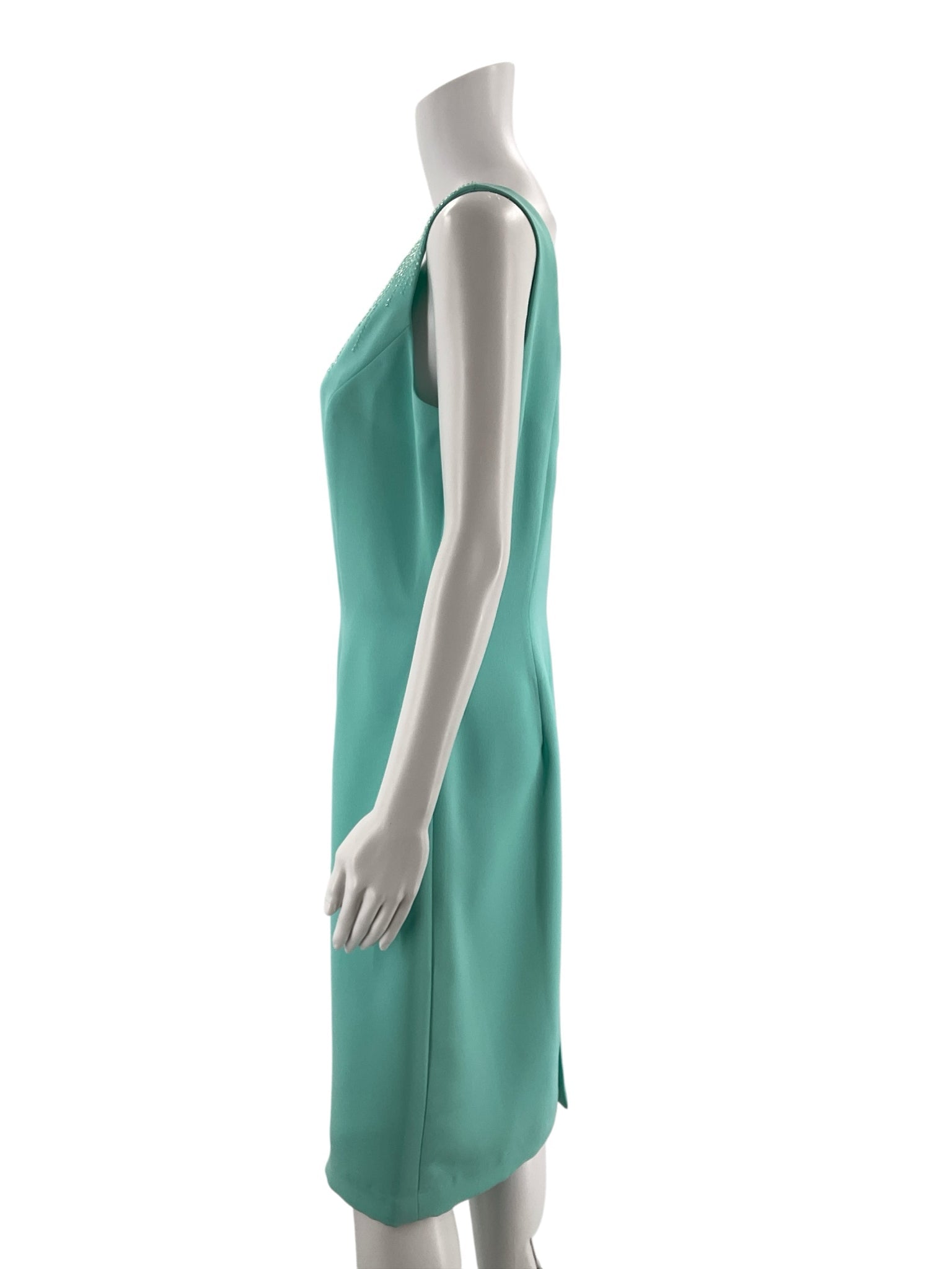 Marie St. Claire Aqua Pre-Owned Ladies Dress - Size 10 - Margaret’s Fine Consignment
