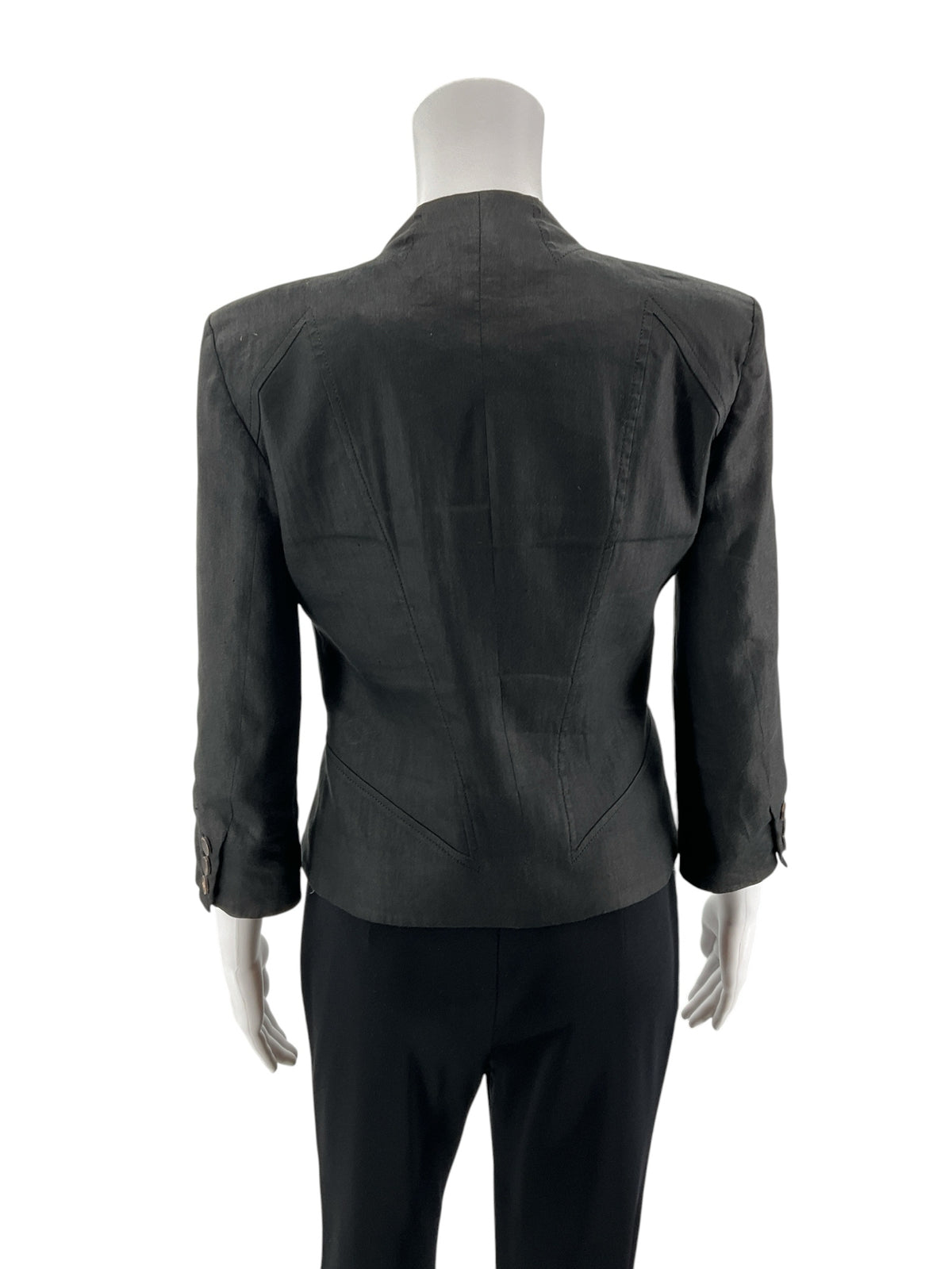 Helmut Lang Asymmetrical Drape Front Blazer Jacket Black Size XS/S