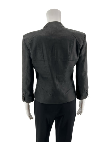 Helmut Lang Asymmetrical Drape Front Blazer Jacket Black Size XS/S