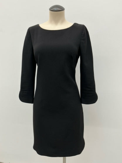Vince Camuto Black Exposed Zipper Sheath Dress 3/4 Sleeve Size 2 - ONLINE ONLY
