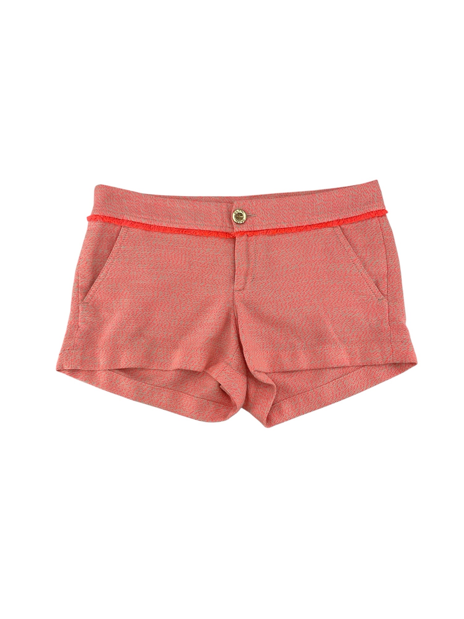 Lily Pulitzer Size 2 orange/ecru Heathered Shorts