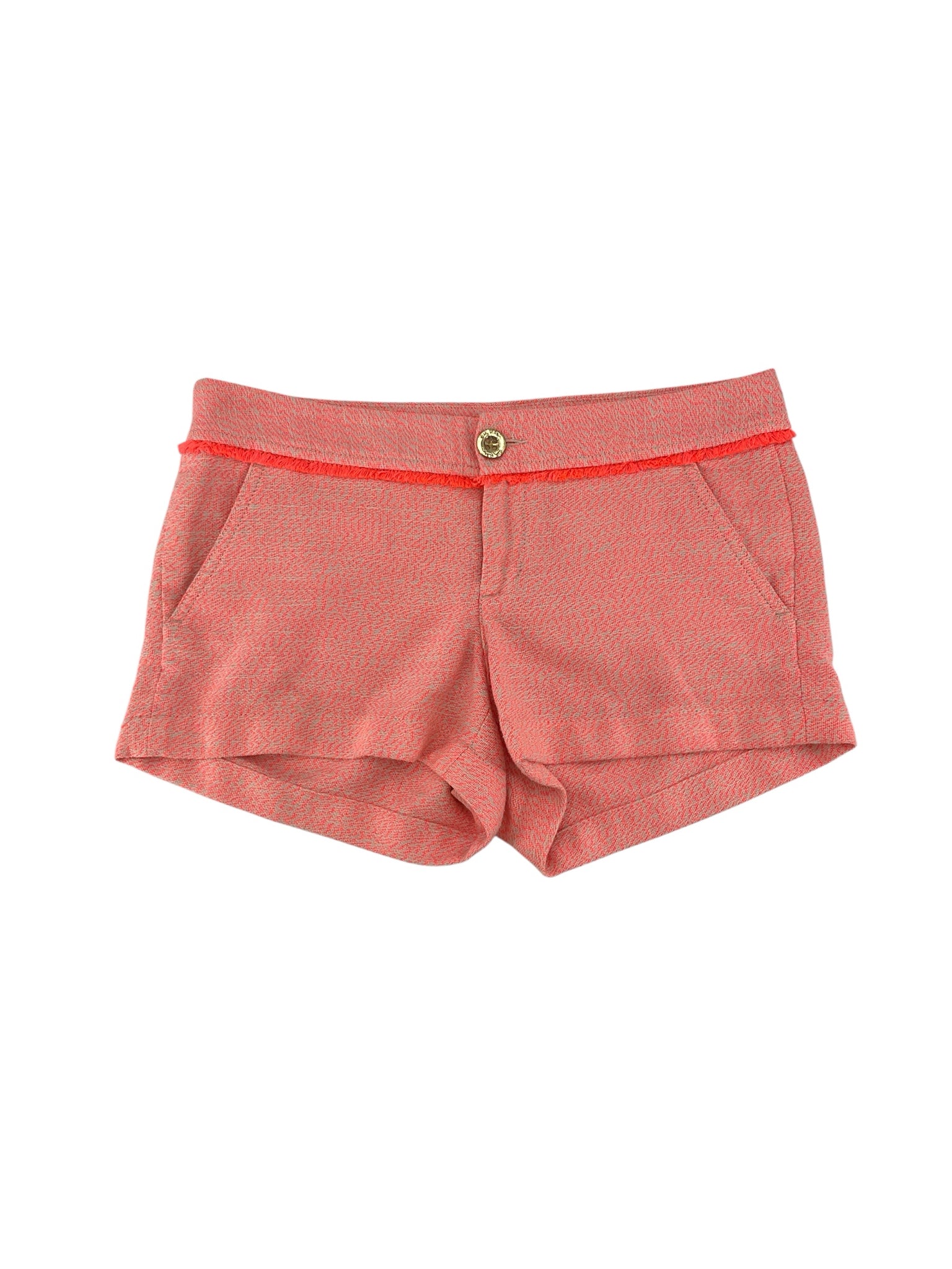 Lily Pulitzer Size 2 orange/ecru Heathered Shorts