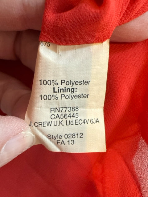 J.Crew Crepe Cap-Sleeve Dress Red A-Line Size 4