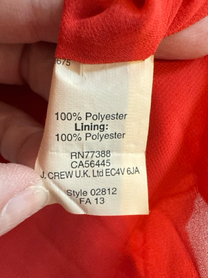 J.Crew Crepe Cap-Sleeve Dress Red A-Line Size 4