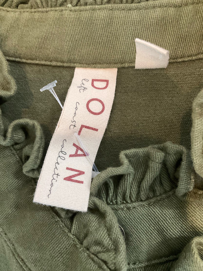 DOLAN Left Coast Collection Olive Green Ruffle Military Jacket - Size Small - ONLINE ONLY