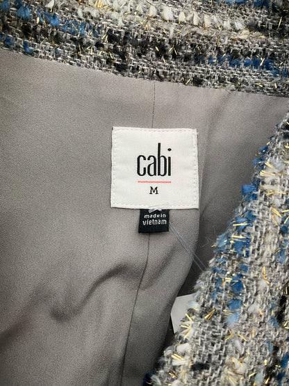 Cabi Thespian Jacket Blue Black Bouclé Tweed Double Breasted Blazer Medium - ONLINE ONLY