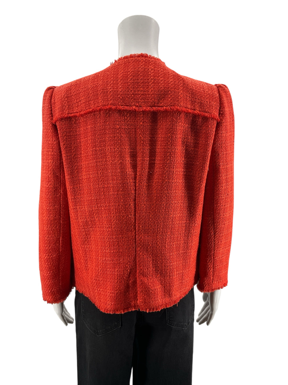 Ann Taylor Orange Tweed Pre-Owned Ladies Jacket - Size 8 - Margaret’s Fine Consignment