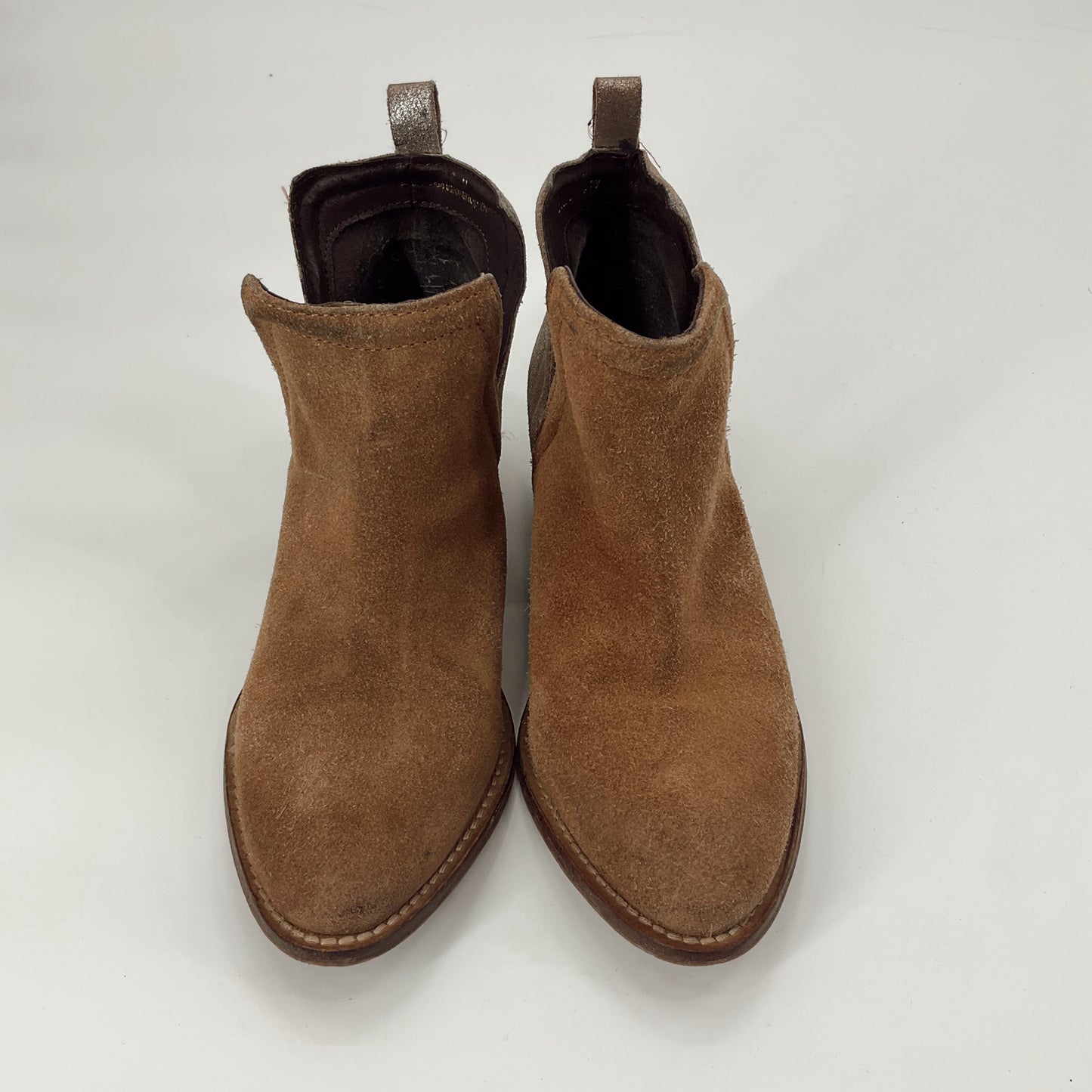 Diba True Camel/Gold Suede Bootie Size 8