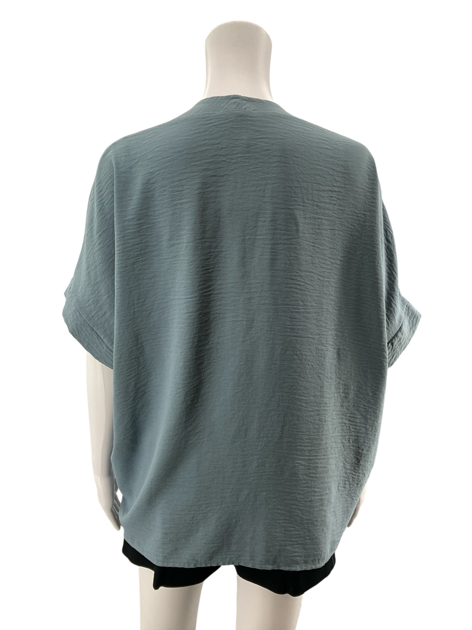Jodifl Slate Blue V-Neck Dolman Sleeve High-Low Top Size Medium