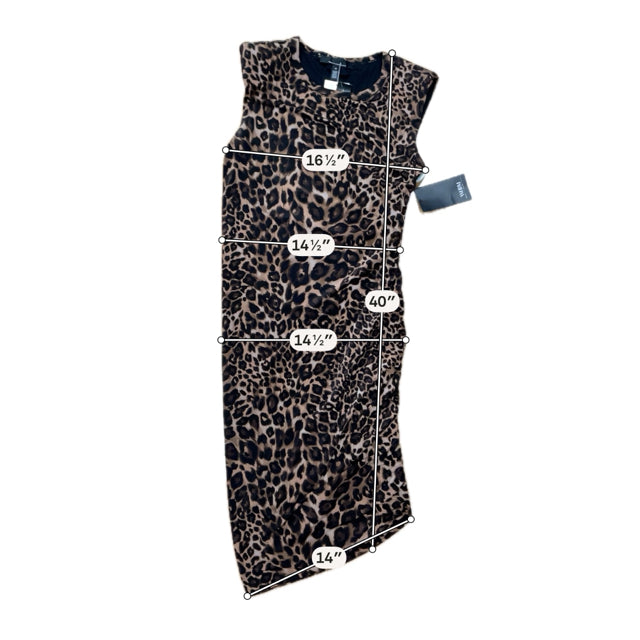 White House Black Market Leopard Print Sheath Dress Size Medium NWT