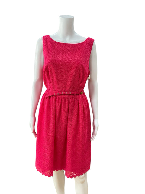 Trina Turk Alcie Pink Lace Netting Sheath Dress Size 10