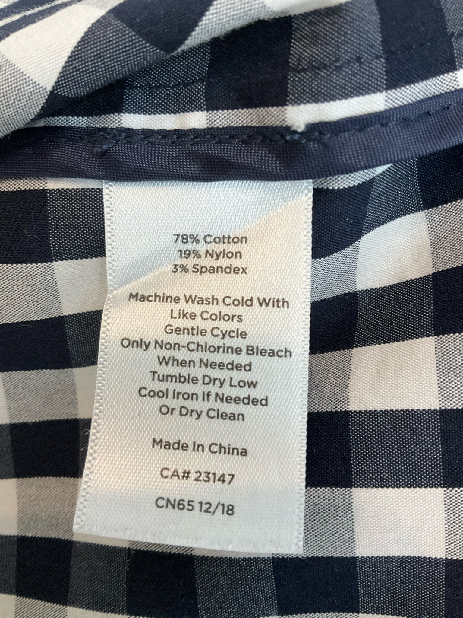 Talbots Petites Checkered Gingham Shift Dress | Size 4P Black &amp; White- ONLINE ONLY
